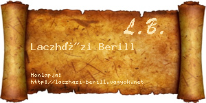 Laczházi Berill névjegykártya